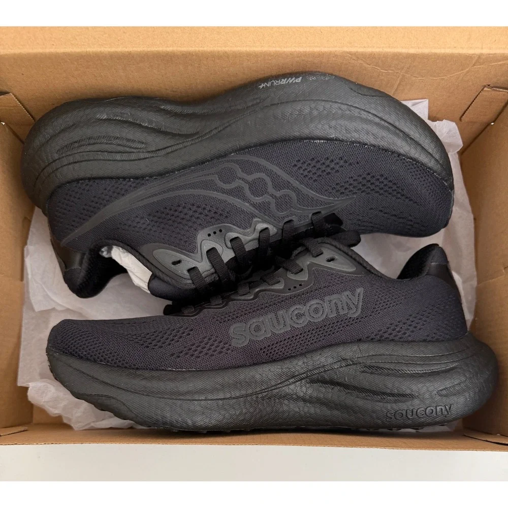 Saucony Ride 19 Womens Running Shoes Triple Black S11055-101 Sneakers